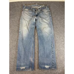 VINTAGE 80s Levis 505 Jeans Mens 36x29 Blue Denim Straight Leg Regular Fit Retro